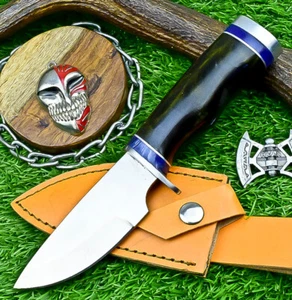 HANDMADE J2 STEEL BLADE KNIFE ,Skinning knife, HUNTING KNIFE W/SHEATH SN-466 - Picture 1 of 10
