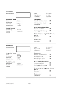 Mercedes Benz and Smart Service History Digital Servicebooks Service Report - Picture 1 of 5