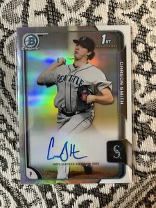 2015 Bowman Chrome Prospects Refractor /499 Carson Smith #BCAP-CSI Rookie Auto - Picture 1 of 4