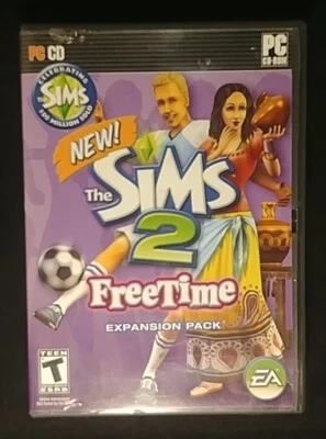 The Sims 2 FreeTime PC Game 2008 Expansion | 2 Discs Good Condition CIB + KEY! - Image 1 of 4