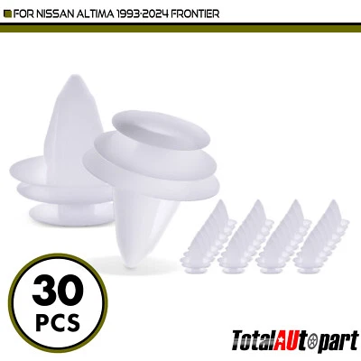 30Pcs Trim Panel Retainer Clip Triple Head for Nissan Altima Xterra Pickup 9mm - Image 1 of 4