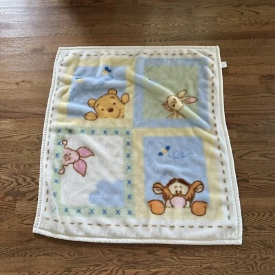 Kidsline Disney Winnie the Pooh Tigger Piglet Rabbit plush baby blanket throw - Image 1 of 4