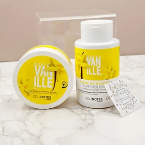 Juego de bálsamo corporal y crema de ducha Solinotes de vainilla - 100 % auténtico - Imagen 1 de 3