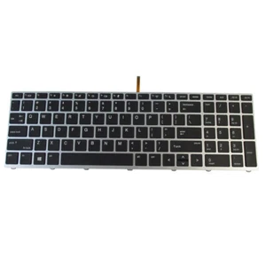 Backlit Keyboard w/ Silver Frame for HP ProBook 450 G5 455 G5 470 G5 Laptops - Afbeelding 1 van 1