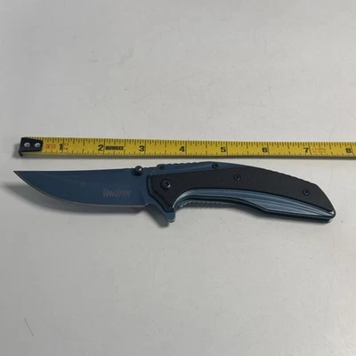 Kershaw Knives Outright 8320 Blue Steel G10 Pocket Knife Stainless Clean Rare - Image 1 of 4