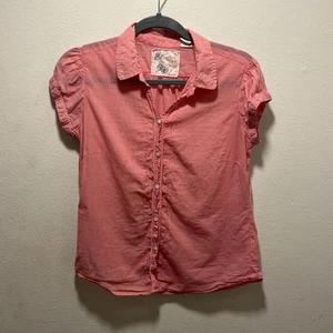 Camicia western ragazza Krazy media rossa con bottoni e volant davanti manica corta a sbuffo - Foto 1 di 5