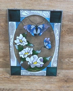 Suncatcher Flowers & Butterflies 12" × 9.25" - Picture 1 of 10