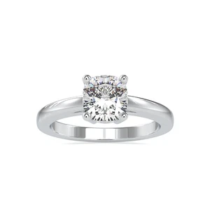 1.40 CT Lab Grown Diamond Ring for Women – Certified Cushion Cut 14K Gold - Picture 1 of 6