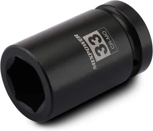 MIXPOWER 1 Inch Drive Deep Impact Socket, CR-MO, 33mm, 6 Point, Radius 33mm  - Bild 1 von 2