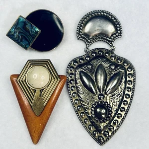 Lote de 3 Broches de Declaración Reciclados Vintage Original Joyería Arte Prendedores - Imagen 1 de 5