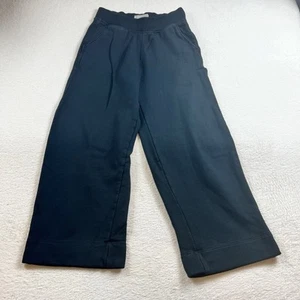 Pantalones cortos Everlane The Track de pierna ancha negros talla pequeña bolsillos de algodón - Imagen 1 de 9