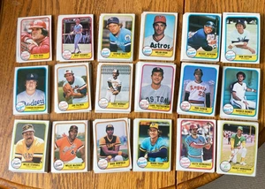 1981 FLEER BASEBALL CARD SINGLES **YOU PICK** FILL YOUR SET EX/MT to NM - Picture 1 of 3