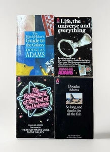 Douglas Adams The Hitchhikers Guide to The Galaxy Books 1 2 3 4 Vintage Pan PBs - Bild 1 von 4