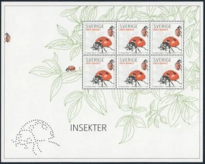 SUECIA. 2008. 6x Doméstico. Insectos. VF MNH (SS10) - Imagen 1 de 1