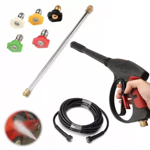 3000PSI High Pressure Power Washer Spray Gun Wand Hose Kit +5 Tips For Craftsman - Picture 1 of 12