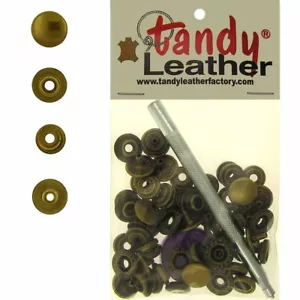 Tandy Leathercraft 7/16 Inch Line 20 Snap fastener kit CT.15 w/Tools - Brass - Picture 1 of 2