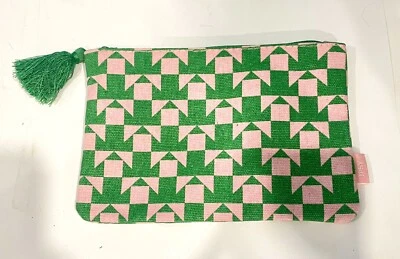 IPSY Glam Bag - Pink And Green August 2023 - Makeup Bag Only New! - Image 1 of 4