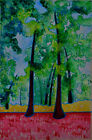  Nottingham Wollaton Park trees Original art abstract approx A4 print