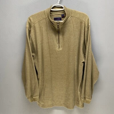 Suéter Henley Beige Preswick & Moore Acanalado Talla Grande 44-46 Para Hombre Manga Larga Foto 1 de 4