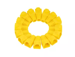 Cubierta de tapa de arranque de 20 piezas para conectores de red RJ45 Cat5 Cat5e Cat6 cable amarillo - Imagen 1 de 4