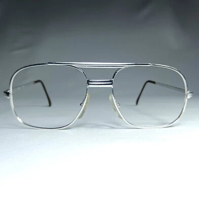 Anteojos, ovalados, cuadrados, chapados en platino, marcos, gafas de lujo NOS de colección Foto 1 de 4