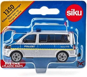 SIKU 1355 1:55 VW T5 POLICE TEAM VAN Multivan Silver Blue POLIZEI Combined Post - Picture 1 of 1