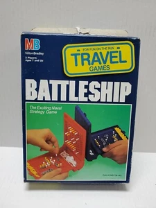 Vintage 1989 Travel Battleship Game With Box Milton Bradley - Complete - Bild 1 von 2