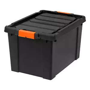 19 Gallon Heavy Duty Plastic Storage Bin Utility Tote Stackable Box Garage Home - Picture 1 of 7