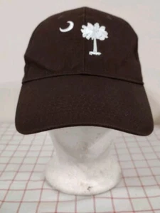 South Carolina Palmetto Halbmond Mond Baum Kappe Mütze braun verstellbar bestickt - Bild 1 von 7