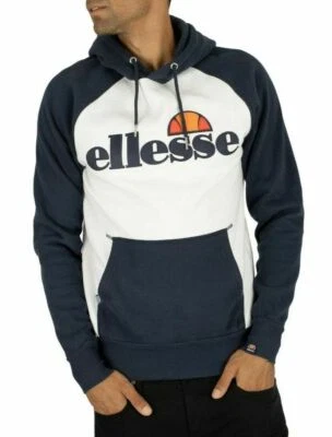 NWT $94 Ellesse Taliamento OH Hoodie WHite & Navy Men's SMALL - Image 1 of 4