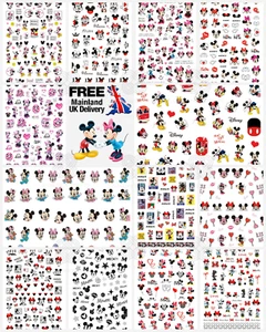 Nail Art Stickers Transfers Self Adhesive Mickey Mouse Minnie Mouse Stickers - Picture 1 of 61