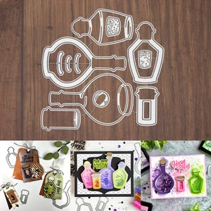 Pick A Poison Halloween Confetti Shakers Cutting Dies – Bottles Apothecary Jars - Picture 1 of 5