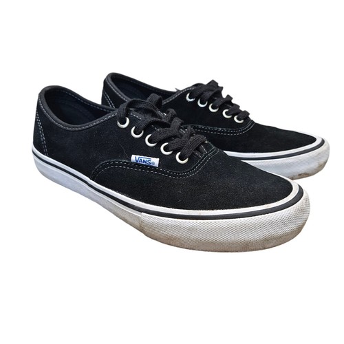 Sneakers basse stringate Vans Pro in pelle scamosciata nero bianco ultracush taglia W8 M6 5