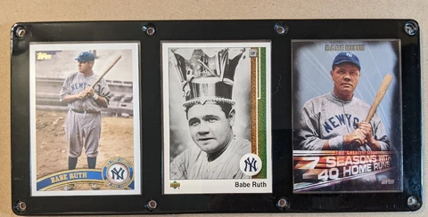 BABE RUTH 3 CARD PLAQUE NEW YORK YANKEES Cover