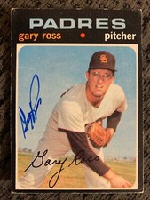 1971 Topps GARY ROSS Autographed Baseball Card #153 PADRES