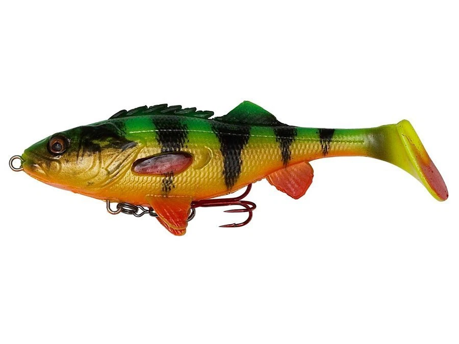 Savage Gear 4d Perch Shad 12 5cm 23 Gramm Firetiger Art.nr. 61795