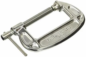 LOBTEX Forged Stainless Steel C-Clamp G-Clamp 1-1/2" Depth 1" B38S Japan - Picture 1 of 3