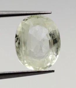 Piedra preciosa de Ceilán suelta sin calentar zafiro blanco natural incoloro de 2,33 quilates 8x7 mm - Imagen 1 de 7