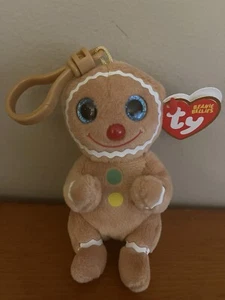 Ty Beanie Boo Clip * Galleta * El Hombre de Pan de Jengibre * Navidad 2024 * MWMT * NUEVO - Imagen 1 de 4