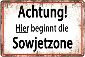Metal sign - Achtung! Hier beginnt die Sowjetzone - Bild 1 von 10