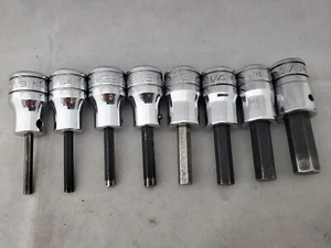 Snap On 208EFAY, 8 Piece SAE Standard Hex Bit Socket Set, 1/8" - 3/8" - Foto 1 di 11