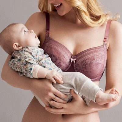 Sujetador de lactancia Anita Fleur con aros copa caída maternidad 5053 bayas - talla 34F NUEVO Foto 1 de 3