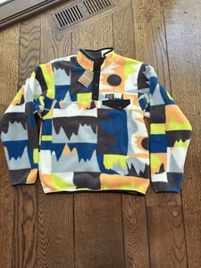 Patagonia Kid's Lightweight Synchilla Snap-T Frontera Endless Blue Medium 10 NWT - Picture 1 of 6