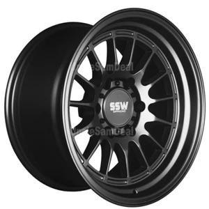 17x9 6x139.7 6x5.5 -0 OFFSET SSW OFFROAD DAKAR BLACK 15 SPOKE TRUCK 5 WHEELS SET - Picture 1 of 3