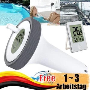 Pool Thermometer Digital LCD Bildschirm Schwimmbad Aquarium Wasserthermometer DE - Bild 1 von 16