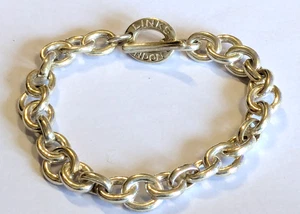 Hallmarked solid sterling silver Links of London signature bracelet 35 gms - Picture 1 of 10