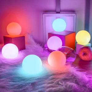 8Packs Rechargeable Floating Pool Lights, 3-Inch LED Balls, Fast Charging, 150°F - Picture 1 of 6