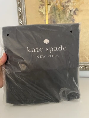 Kate Spade Oversized Stripe Sheer Mesh Logo Double Handle Casual Tote Bag Black - Image 1 of 2