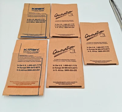 Genuine Kirby Generation 3 Disposable Filter Bags  5 Bags In Total - Image 1 of 2