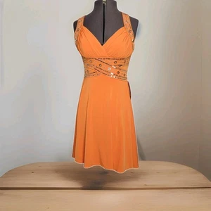 Hailey Logan By Adrianna Papell Orange Festliches Kleid Größe S - Bild 1 von 10